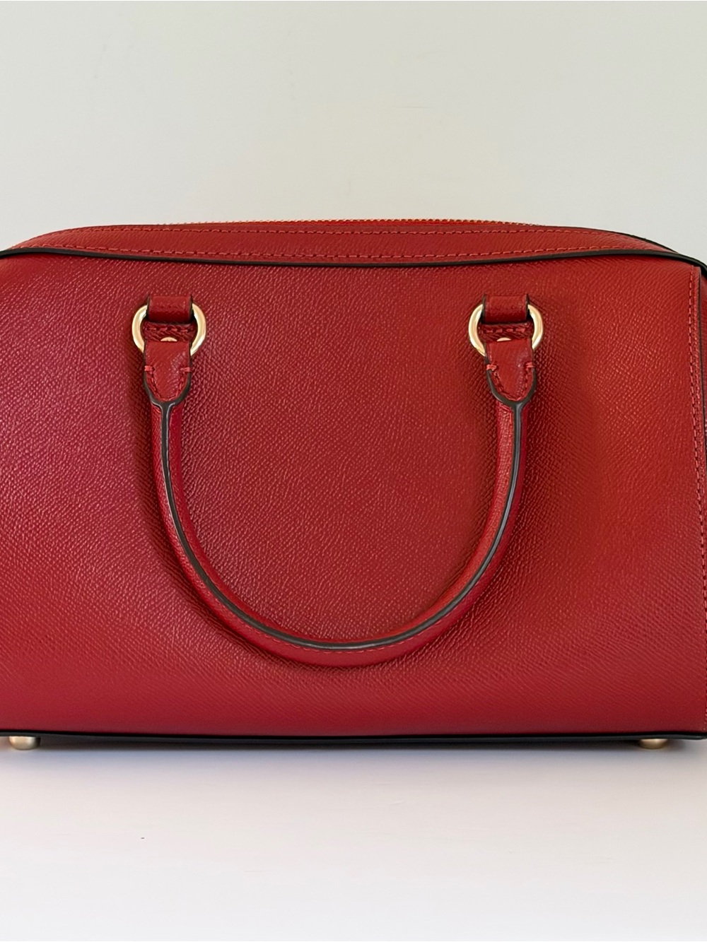 Coach Rowan Red Leather Satchel Bag - Picture 2 of 9